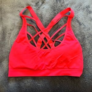 Victoria's Secret Red Strappy Sports Bra